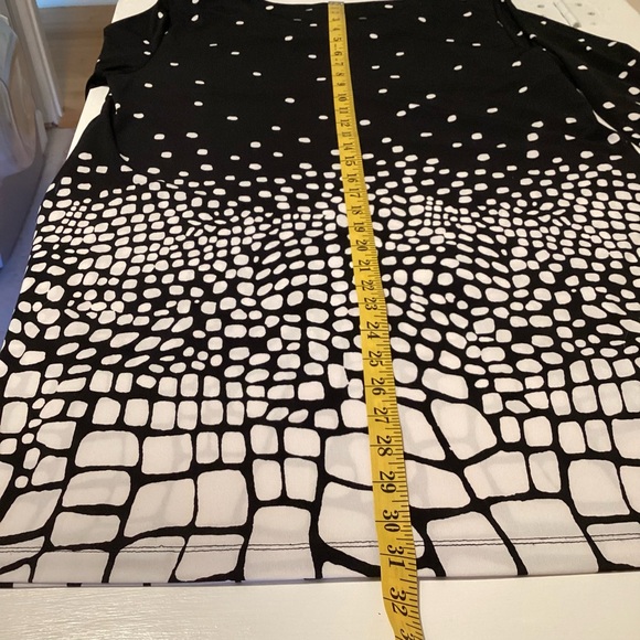 ALFANI Black and white tunic/mini dress size L - Picture 10 of 10